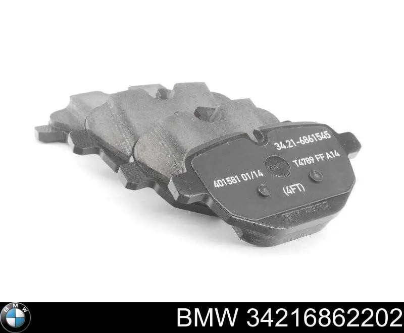 34216862202 BMW колодки тормозные задние дисковые