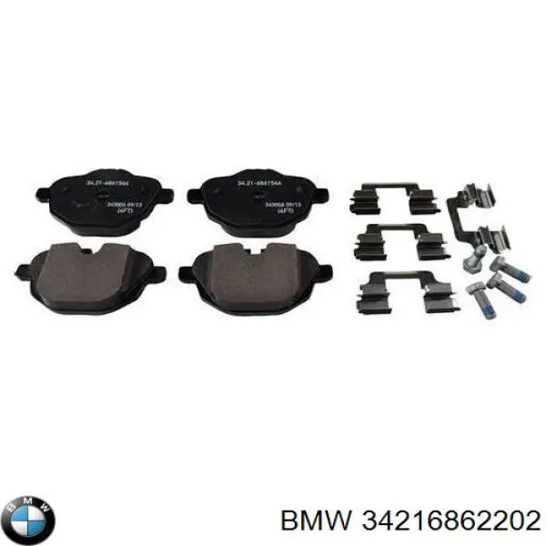 Колодки гальмові задні, дискові 34216862202 BMW