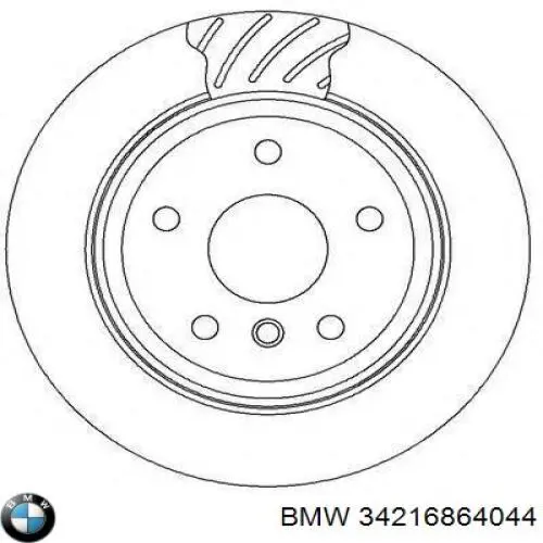 Диск гальмівний задній 34216864044 BMW