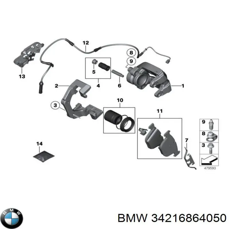 Купить 34216864050 BMW Диск тормозной задний