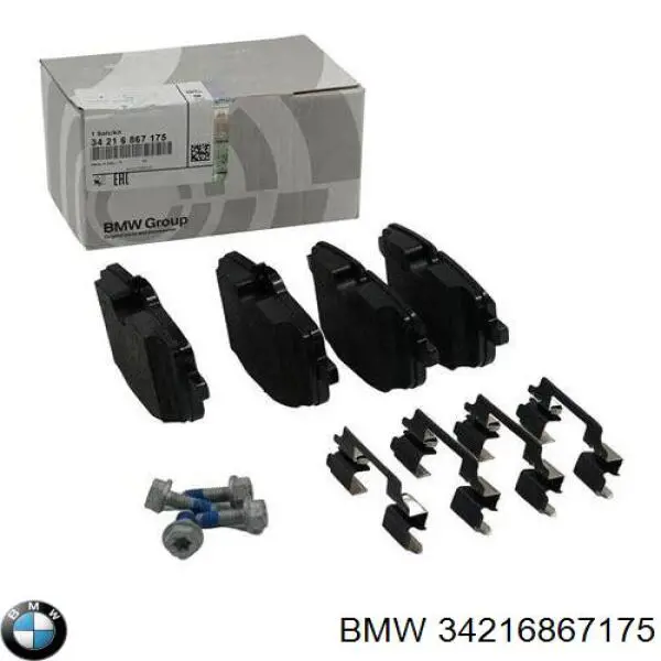 Sapatas do freio traseiras de disco 34216867175 BMW