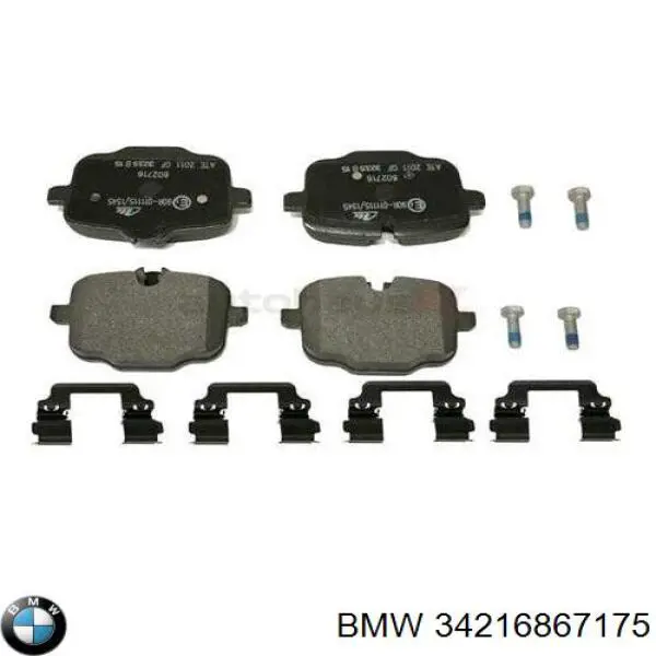 34216867175 BMW Sapatas do freio traseiras de disco
