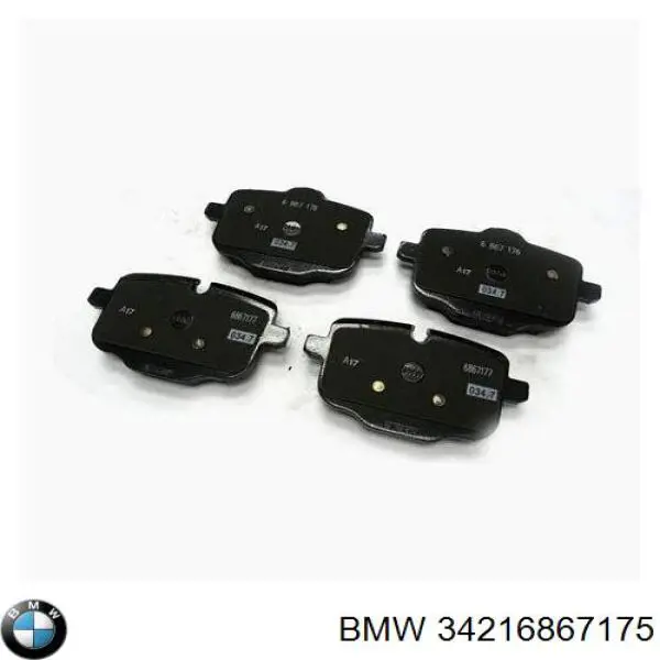 Sapatas do freio traseiras de disco 34216867175 BMW
