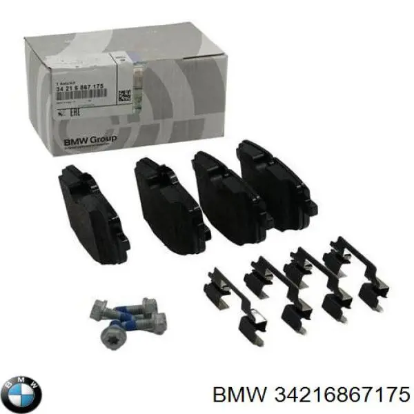 Compre 34216867175 BMW Sapatas do freio traseiras de disco