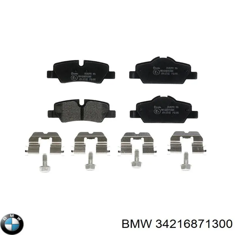 34216871300 BMW sapatas do freio traseiras de disco