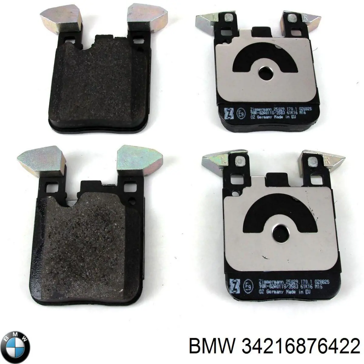 Колодки гальмові задні, дискові 34216876422 BMW