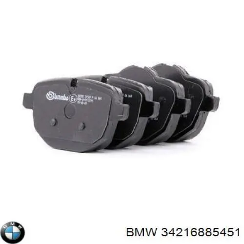 34216885451 BMW колодки тормозные задние дисковые