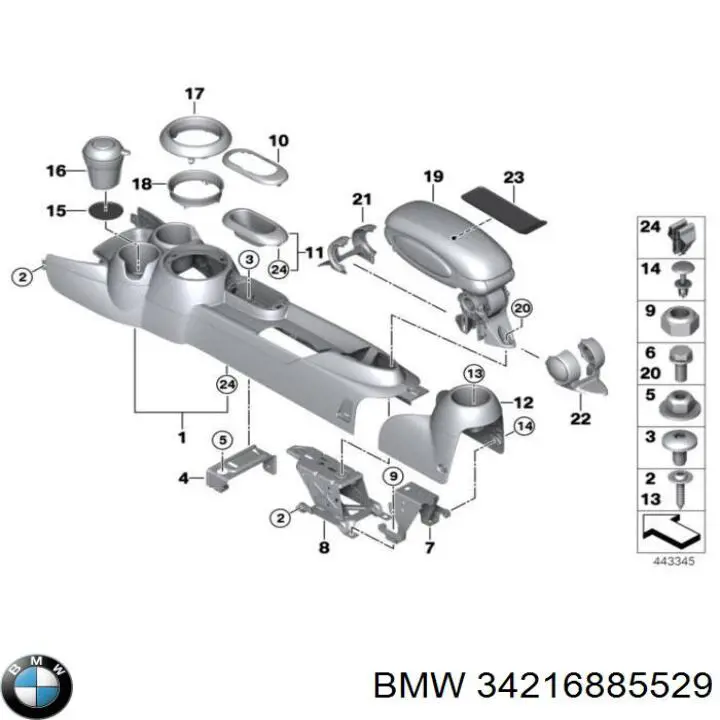Sapatas do freio traseiras de disco BMW 34216885529