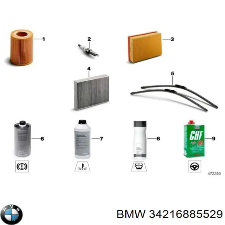 Compre 34216885529 BMW Sapatas do freio traseiras de disco