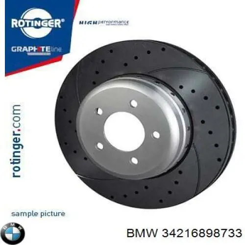 Задний тормозной диск BMW 34216898733 цена, от 162.16 USD