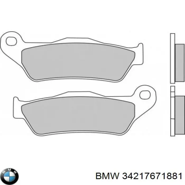 34217671881 BMW sapatas do freio dianteiras de disco