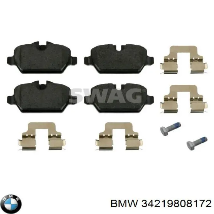 Купить 34219808172 BMW Колодки тормозные задние, дисковые