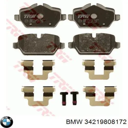 34219808172 BMW Колодки тормозные дисковые комплект
