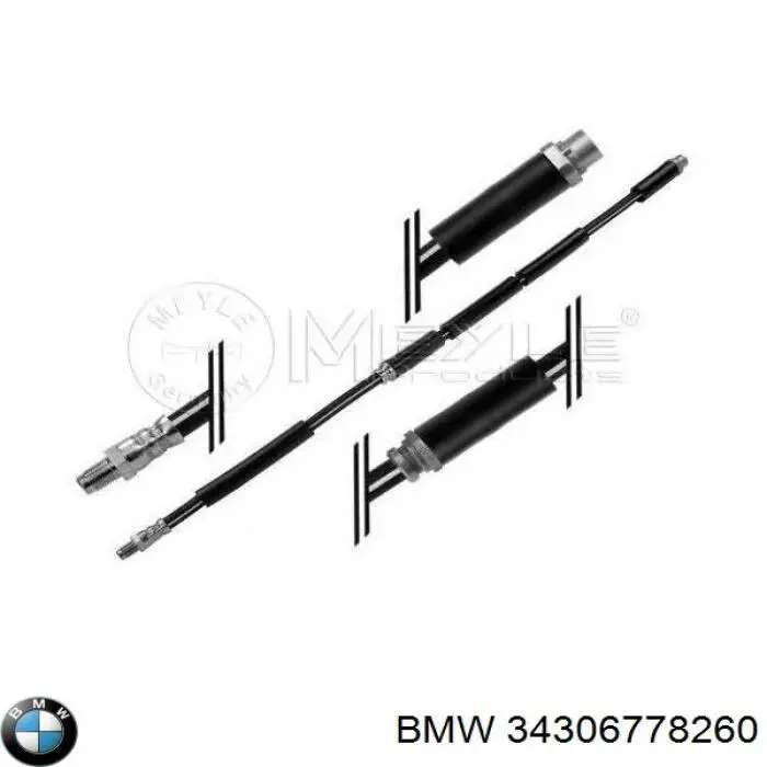 Шланг тормозной передний 34306778260 BMW