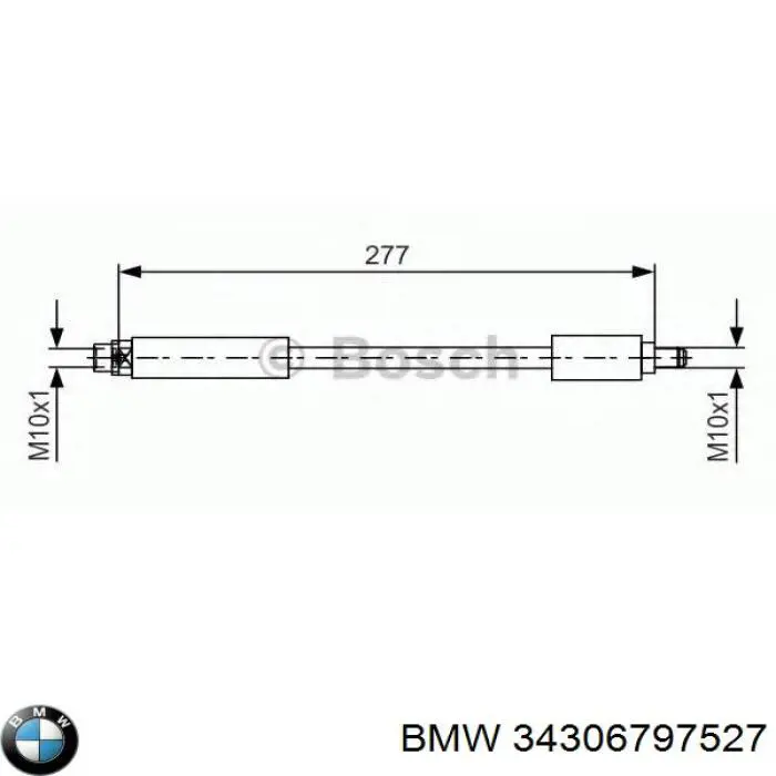 Задний тормозной шланг 34306797527 BMW