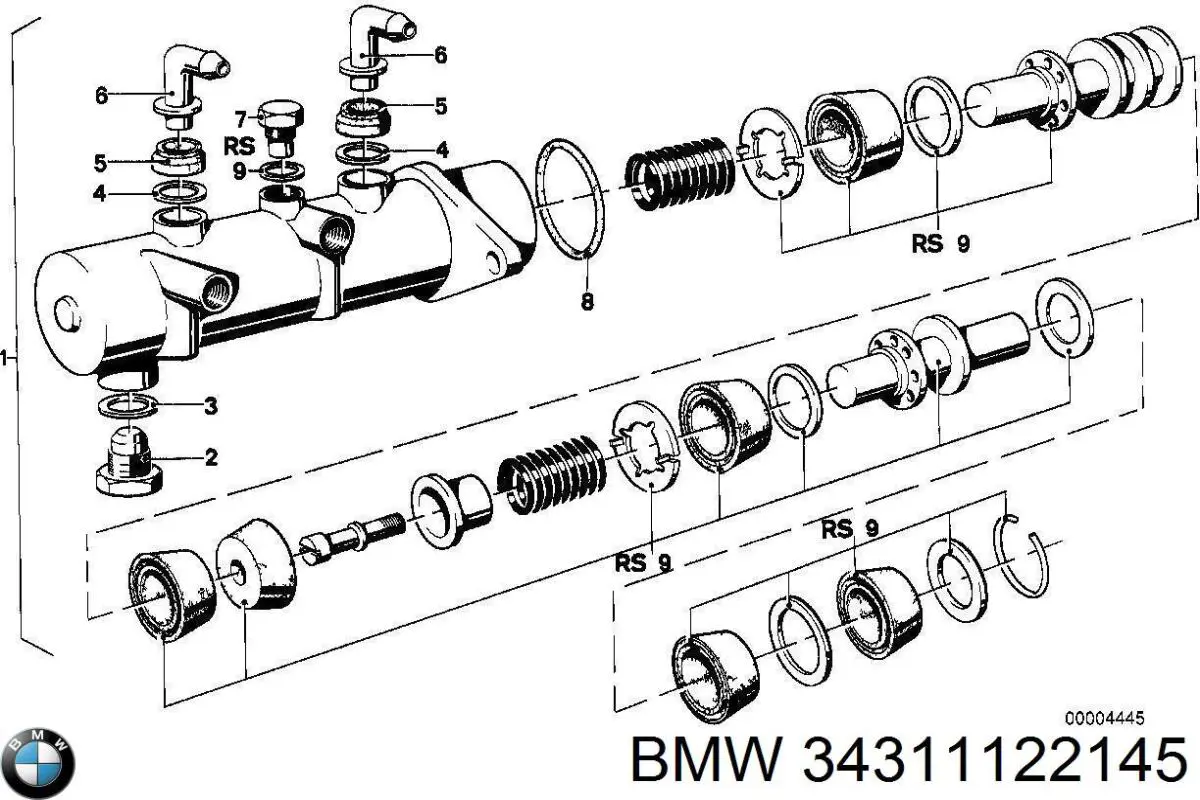 Цилиндр тормозной главный 34311122145 BMW