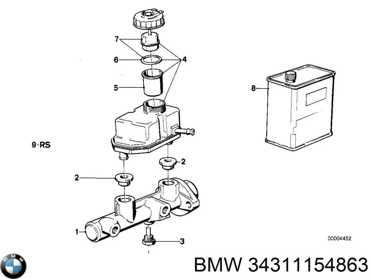 Ремкомплект главного тормозного цилиндра BMW 34311154863