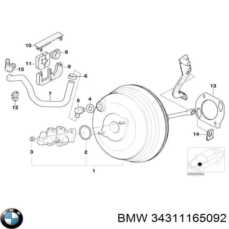 Купить 34311165092 BMW 