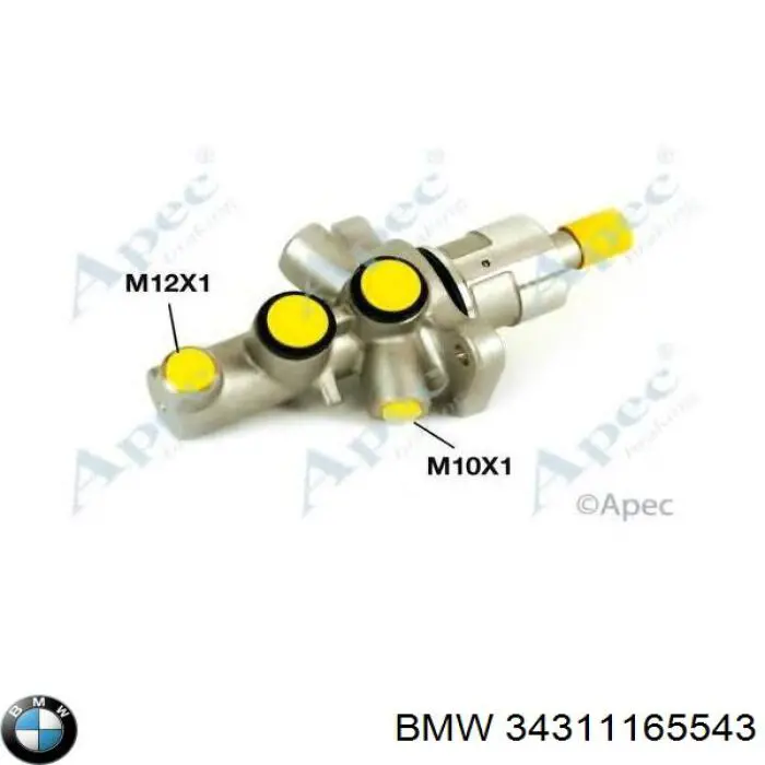 Cilindro mestre do freio 34311165543 BMW