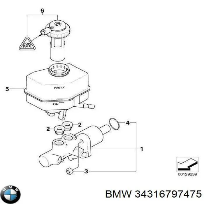 34316797475 BMW Ремкомплект главного тормозного цилиндра