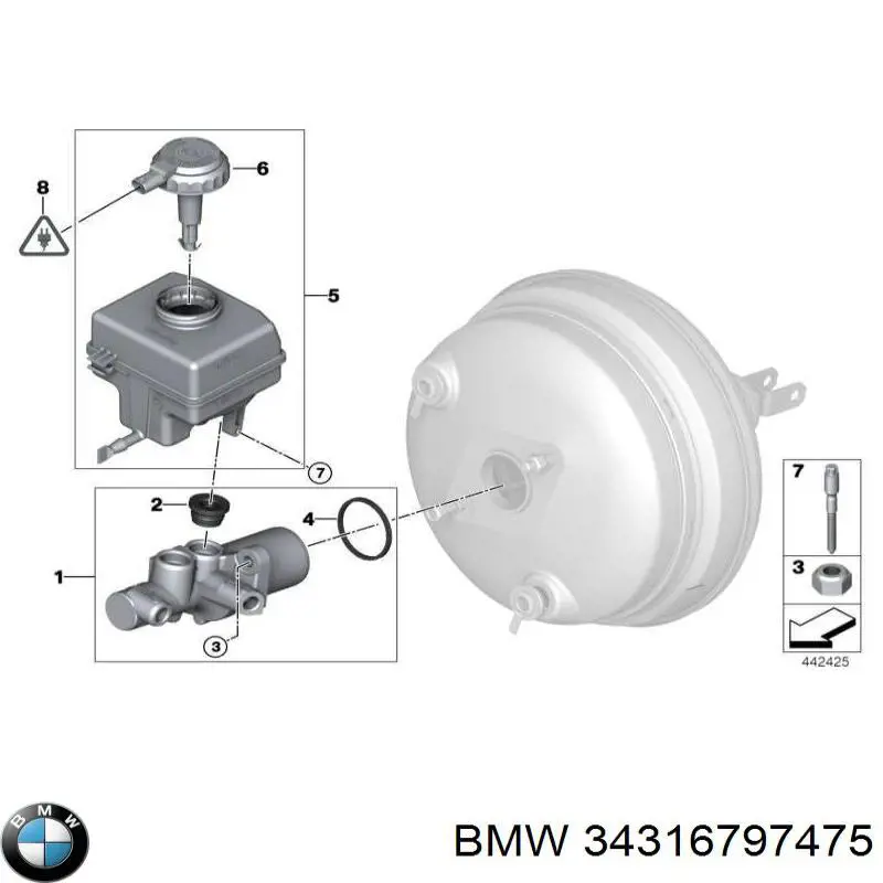 34316797475 BMW Ремкомплект главного тормозного цилиндра