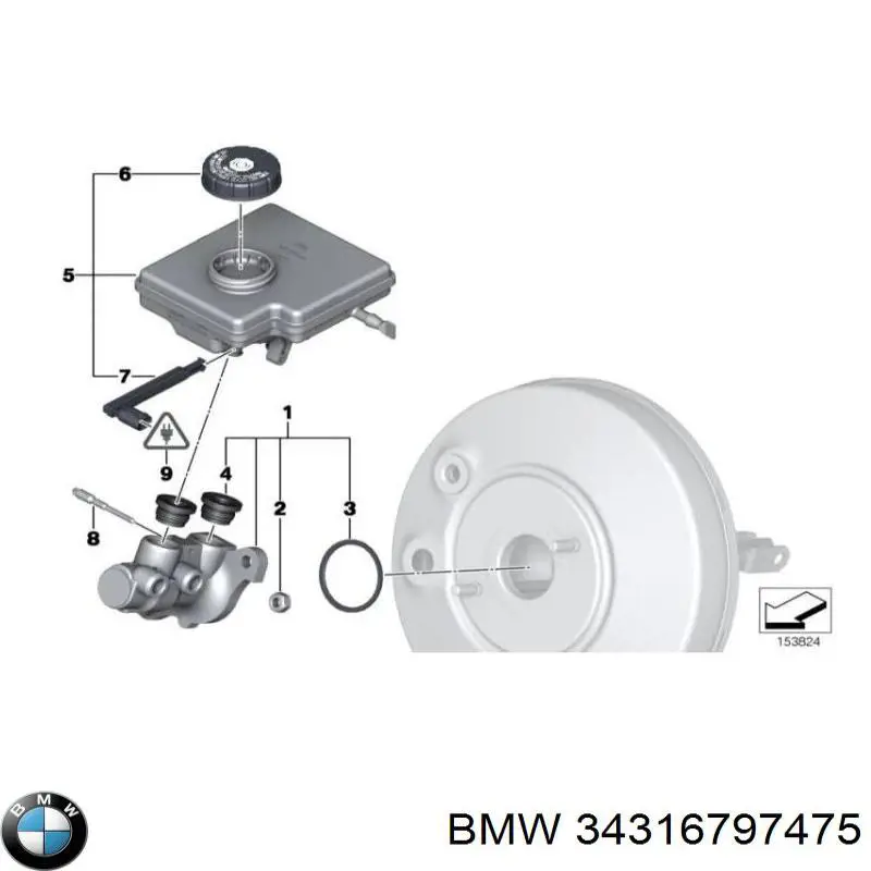 Купить 34316797475 BMW Ремкомплект тормозного цилиндра