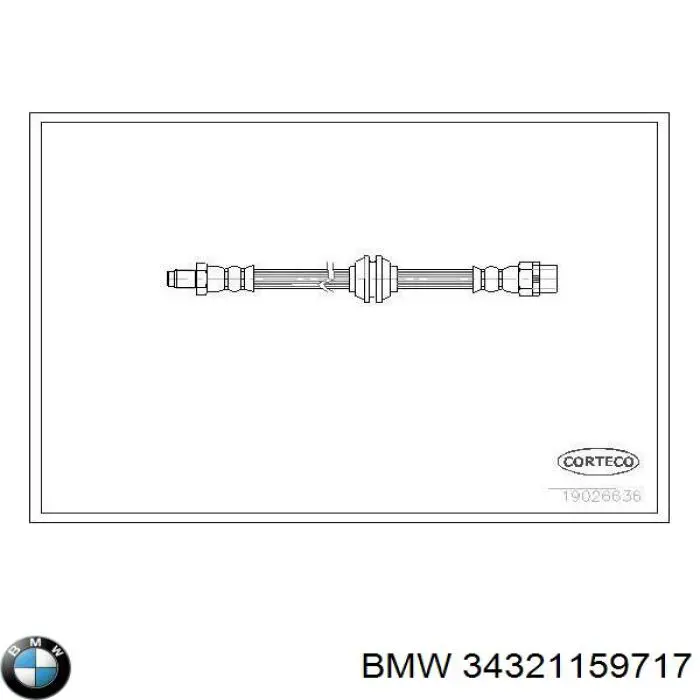 Купить 34321159717 BMW Шланг тормозной передний