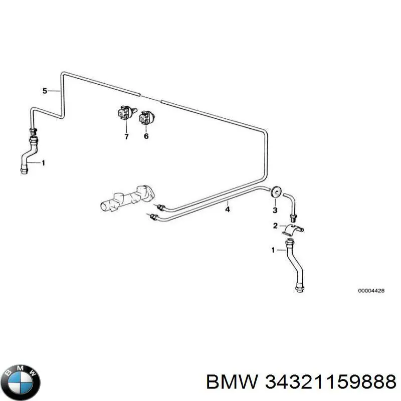  Шланг тормозной передний BMW 3 