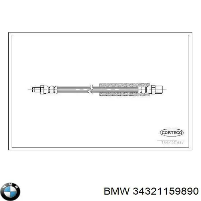 Тормозной шланг задний BMW 34321159890 цена, от 53.48 USD