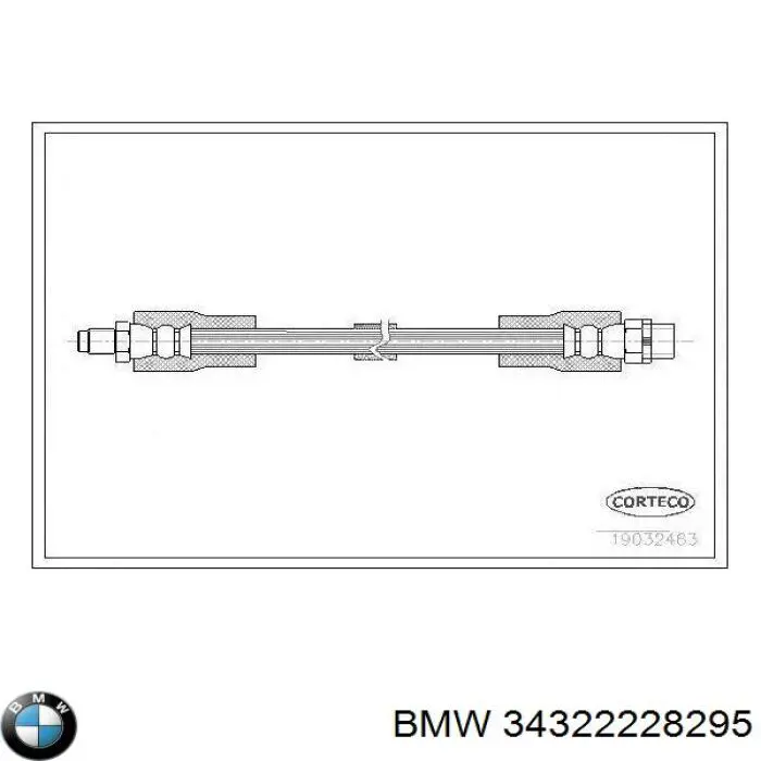 34322228295 BMW Гибкая тормозная трубка задняя