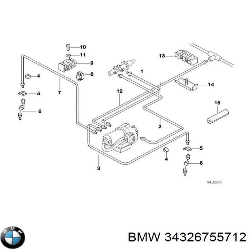 Купить 34326755712 BMW Трубка тормозной системы, бухта