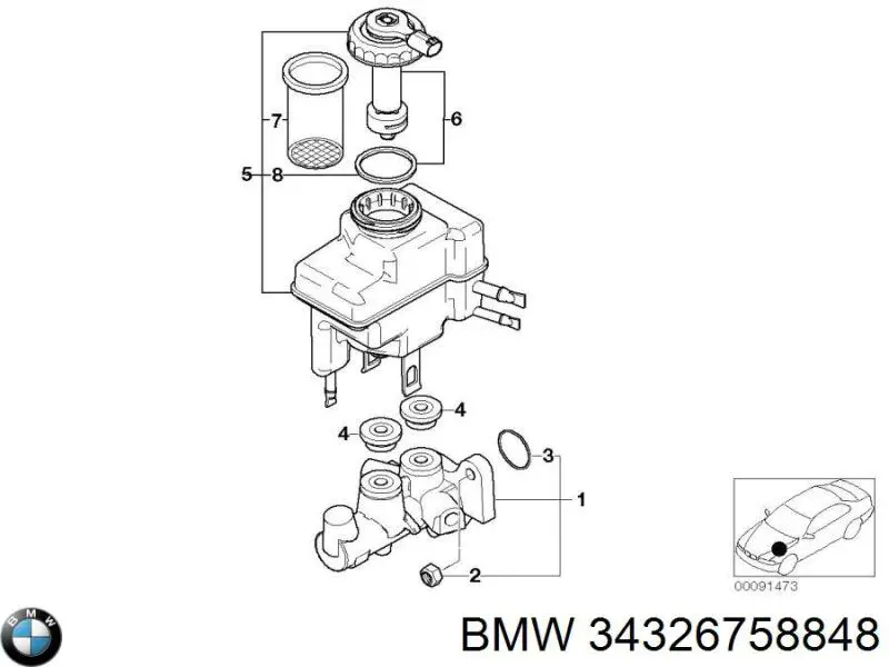 Бачок ГТЦ BMW 5 седан (E39) (1995 - 2003) цена, от 25.34 USD