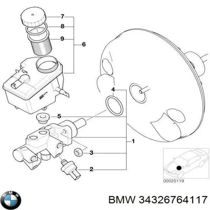 Compre Tanque de cilindro mestre do freio (de fluido de freio) BMW 3 