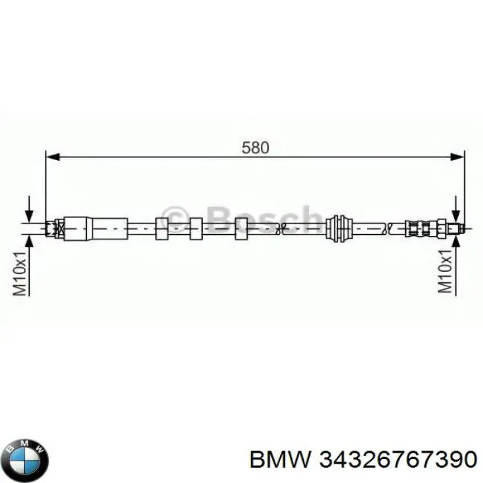 Тормозной шланг 34326767390 BMW