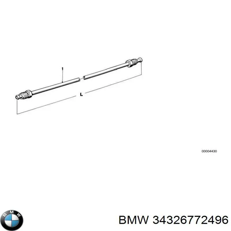 Шланг тормозной задний, правый BMW 34326772496 цена, от 13.94 USD