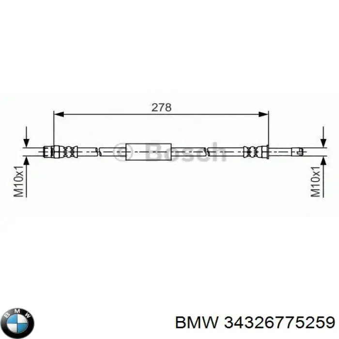 Шланг гальмівний задній 34326775259 BMW