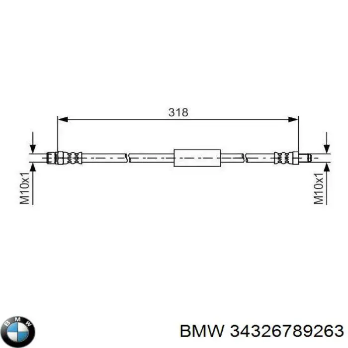 Шланг тормозной задний BMW 34326789263