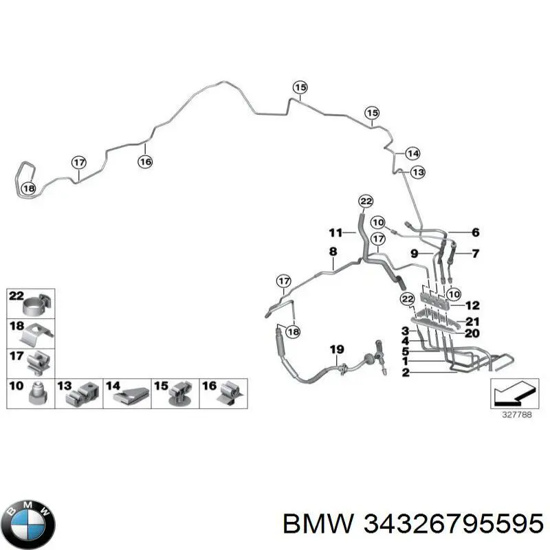 Трубка тормозная передняя левая BMW 34326795595 цена, от 12.67 USD
