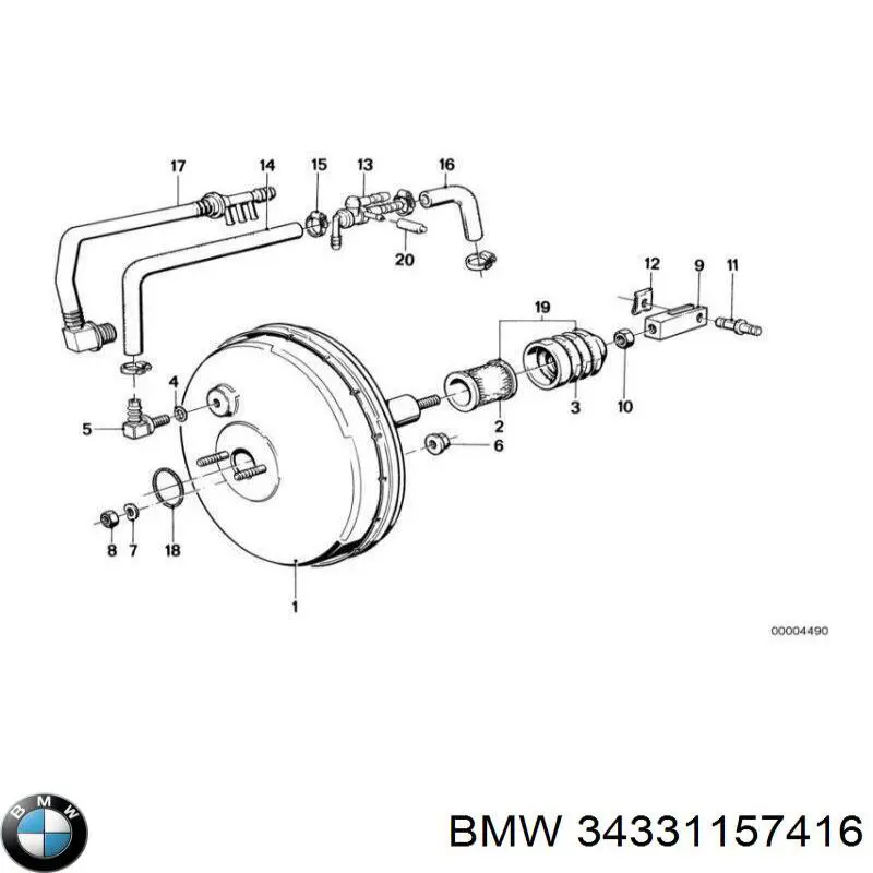 Усилитель тормоза вакуумный на BMW 5  E28