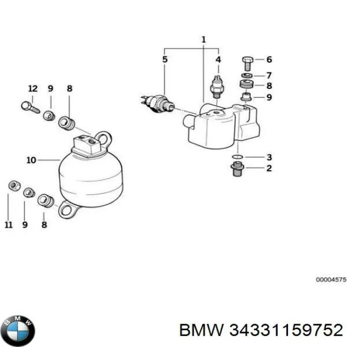 Регулятор давления топлива в топливной рейке BMW 34331159752