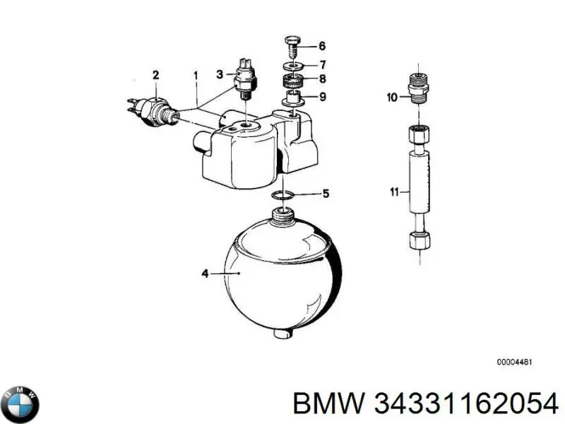 34331162054 BMW гидроаккумулятор тормозной системы