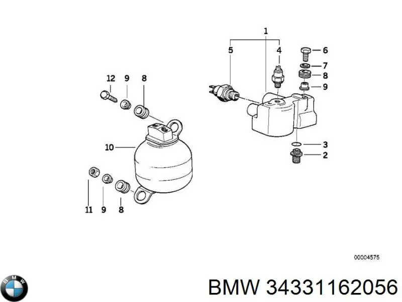 34331162056 BMW гидроаккумулятор тормозной системы