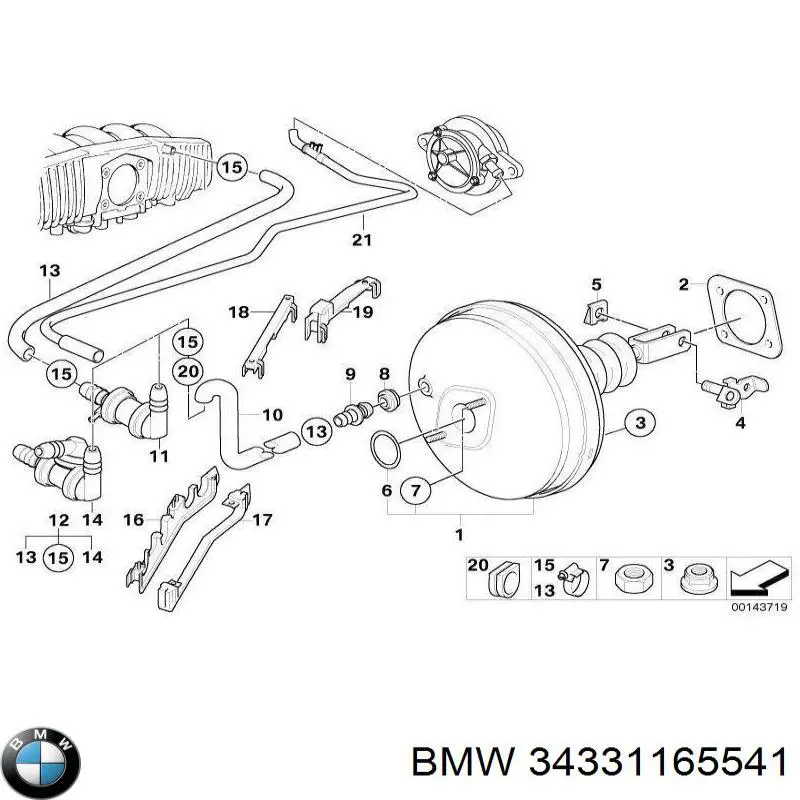 Усилитель тормозов 34331165541 BMW