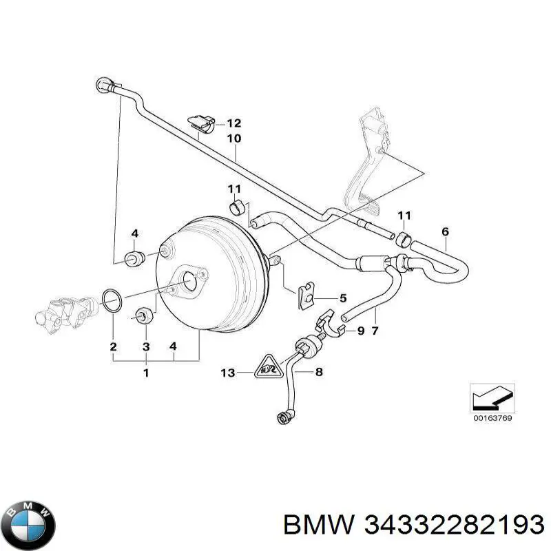 Усилитель тормозов 34332282193 BMW