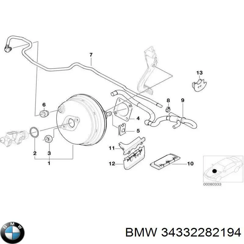 Усилитель тормозов 34332282194 BMW