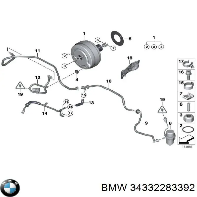 Усилитель тормозов 34332283392 BMW