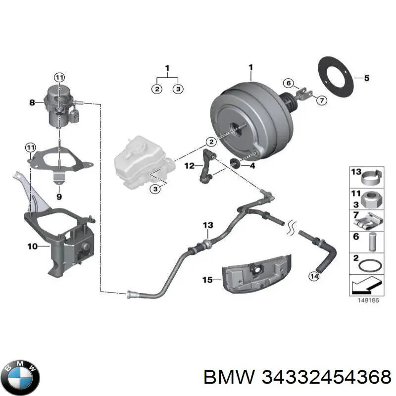 Reforçador dos freios a vácuo 3784840034 ATE