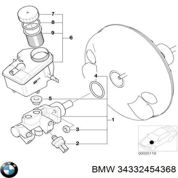 Reforçador dos freios a vácuo 3784840034 ATE