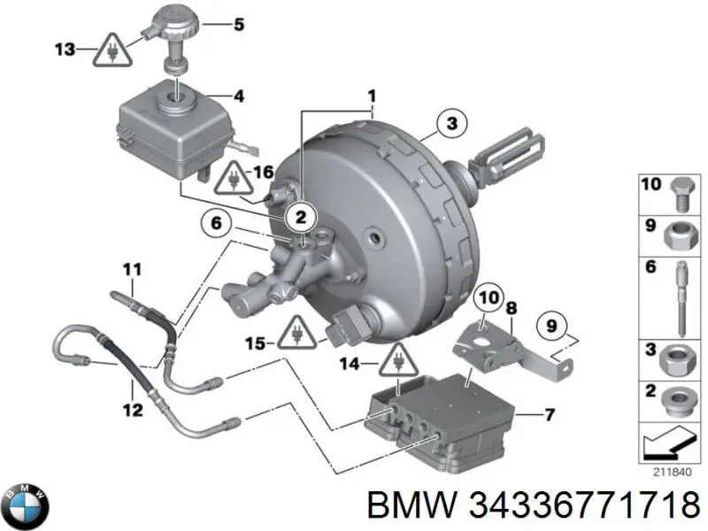 Бачок главного тормозного цилиндра (тормозной жидкости) BMW 34336771718