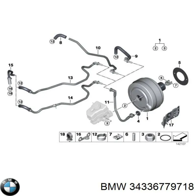 Reforçador dos freios a vácuo ATE 3784840034